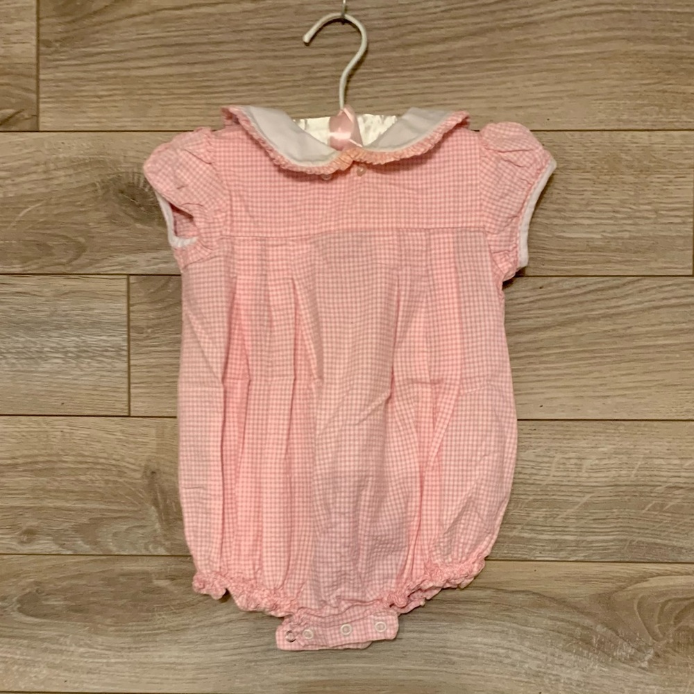 Little English Gingham Bubble Romper
